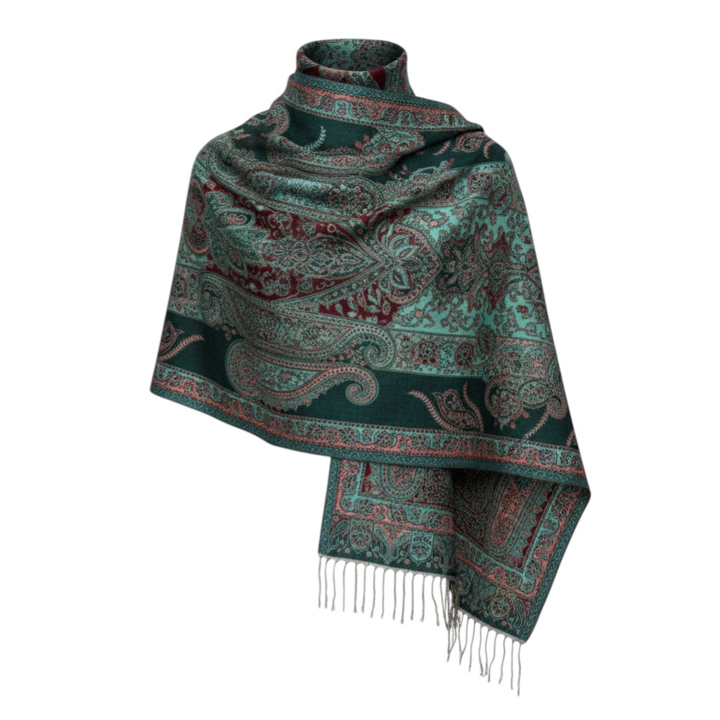 Bright Green Kashmiri Wool Shawl